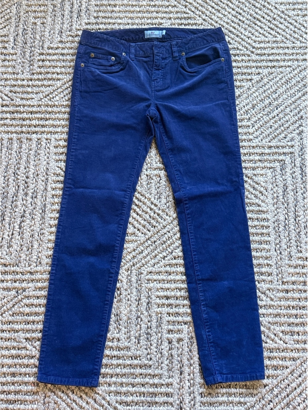 Vineyard Vines Women's Navy Blue Corduroy Pants Size 4